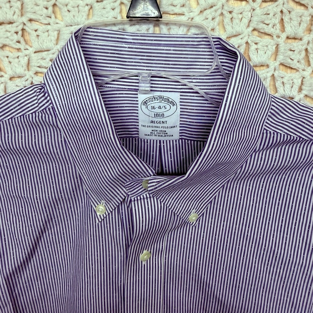 Brooks Brothers Regent Shirt Men Sz 16 -4/5 Button Down Long Sleeve Non Iron